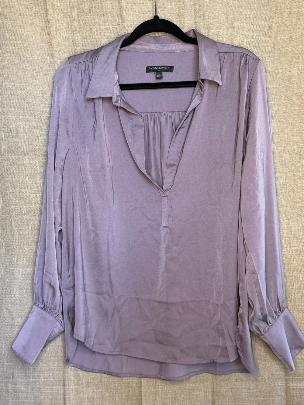 Banana Republic Lavender Satin Blouse